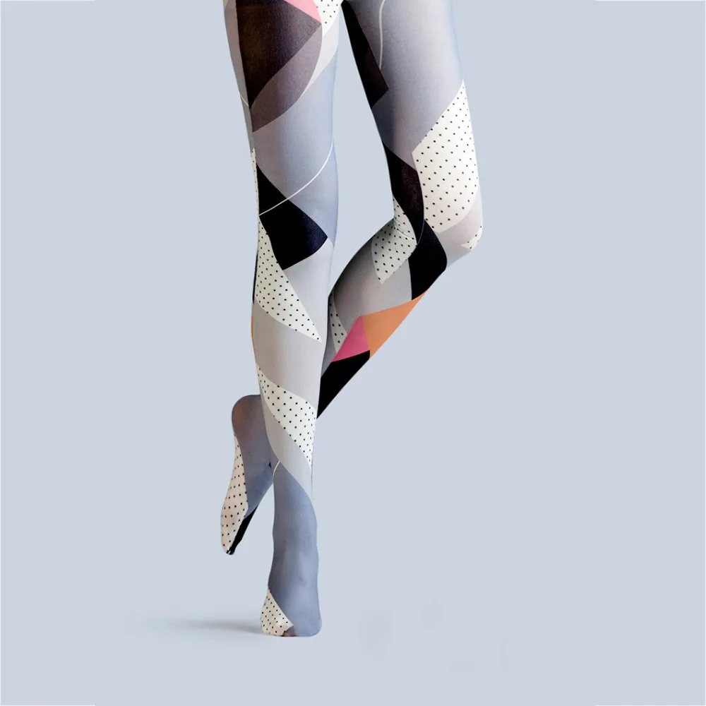 Компрессионные женские носки Yaga Art Dance спортивные высокие эластичные чулки выше