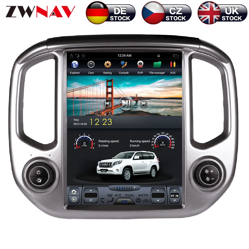 ZWNVA Tesla ips экран Android 8,1 PX6 4+ 64 Гб автомобильный радиоприемник с навигацией GPS без dvd-плеера для GMC CANYOU для Chevrolet Colorado