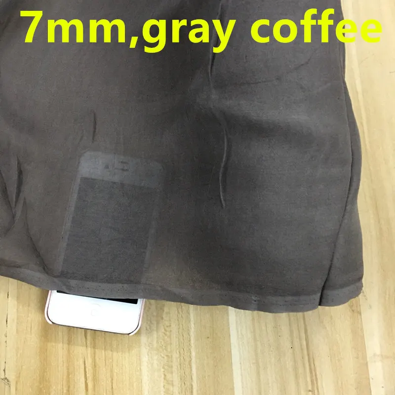 64 gray coffee DD# шелк шифон ткани для платья шелковые шарфы внутренняя подкладка "сделай сам", Цвет: как на фотографии, ширина: 130 см, толщина: 5-6 мм, распродаем Модели 3M - Цвет: 64 gray coffee