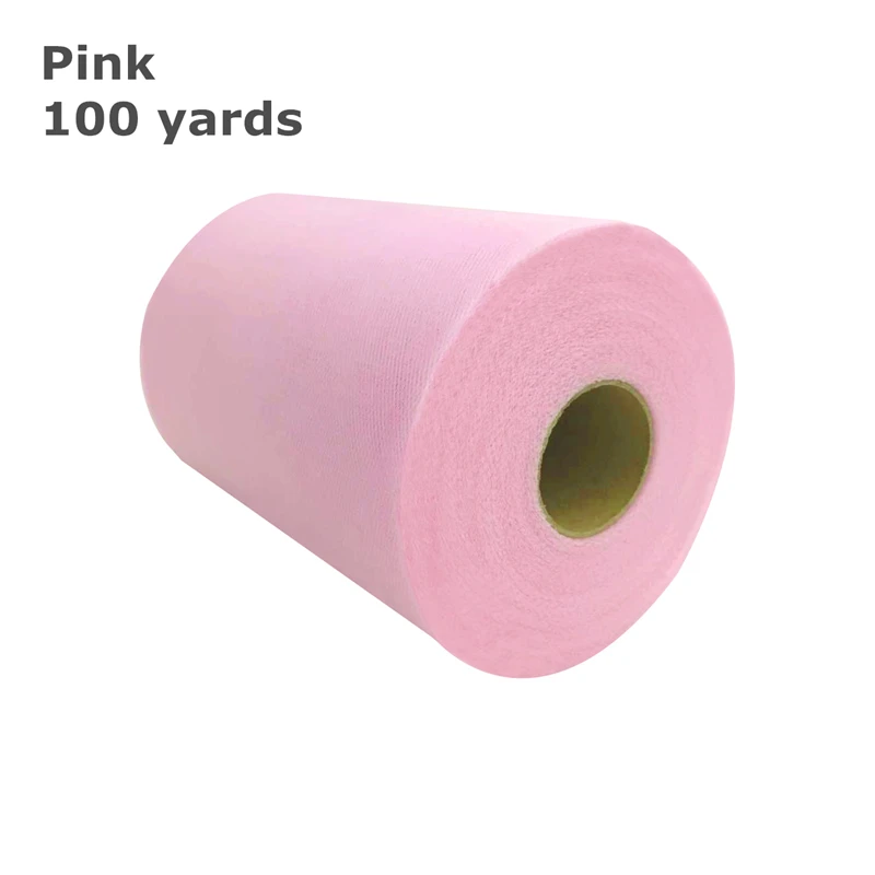100Y Pink Белая, розовая Тюлевая юбка-пачка в рулоне 15 см, 100 ярдов, сделай сам, Настольная юбка, украшение для дня рождения, свадьбы, вечеринки, тюль, органза, рулон, принадлежности - Цвет: 100Y Pink