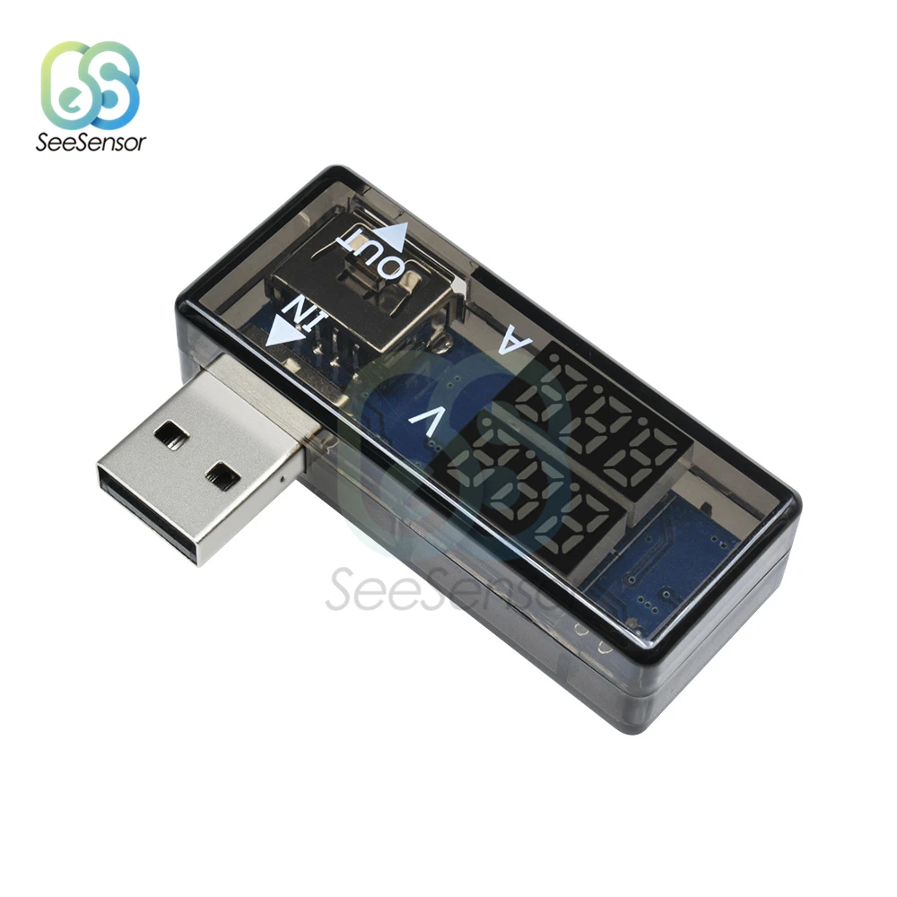 USB светодиодный цифровой вольтметр Амперметр Автомобильный тестер зарядное
