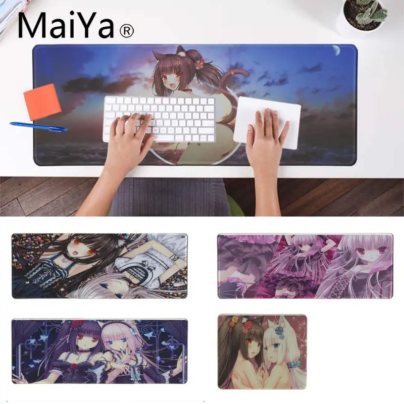 Maiya Hot ACG анимационная игра милые девушки Chocola Nekopara игровой коврик для мыши Настольный коврик большой коврик для мыши клавиатуры коврик