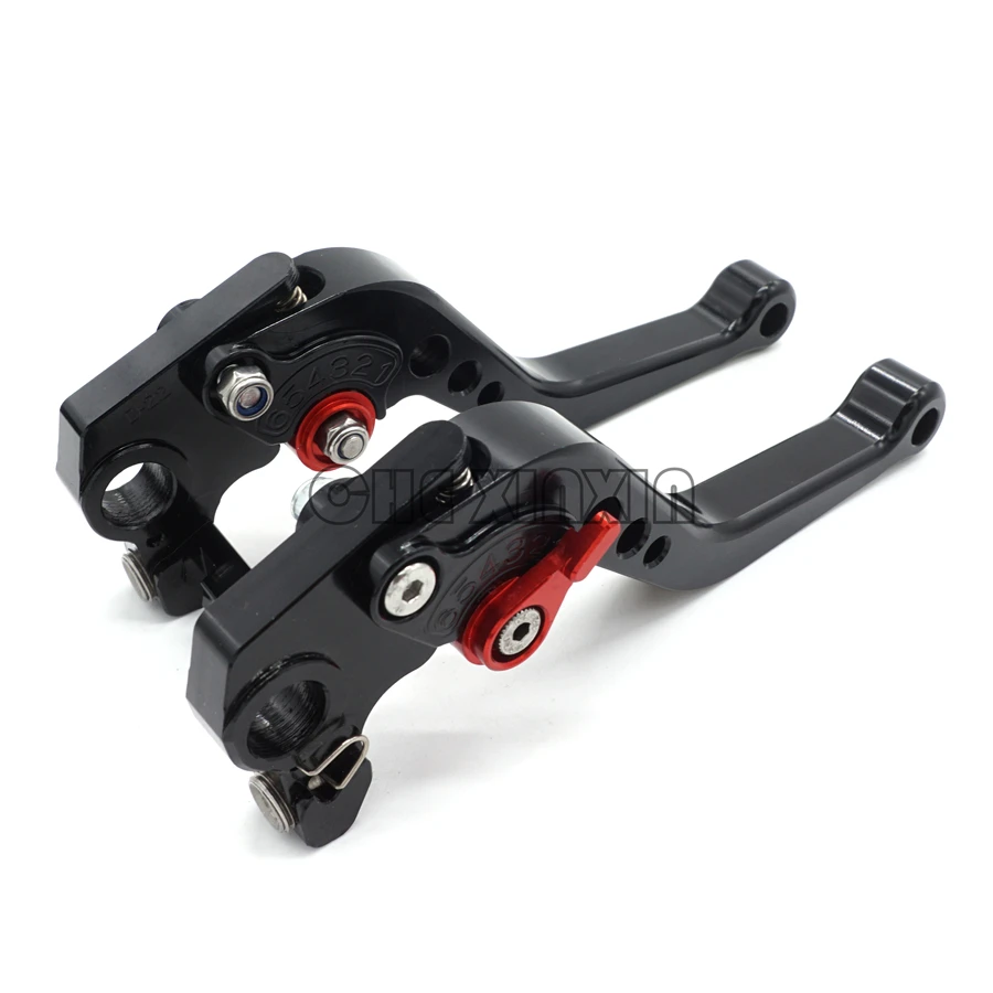 Для поездок на мотоцикле DUCATI MONSTER 696 796 695 620 400 тормоза мотоцикла CNC Заготовка короткие Регулируемые сцепные рычаги с логотипом монстр