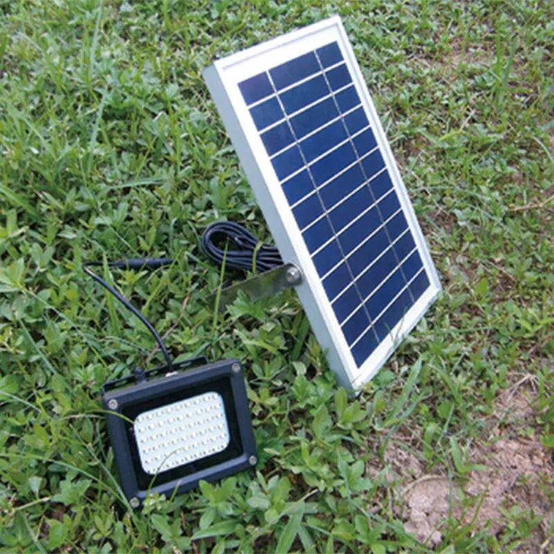 TAMPROAD Waterproof Outdoor Solar Floodlight 54 LED Spotlight Focused Flag Light with Hardware for Poles Wall Driveway | Лампы и