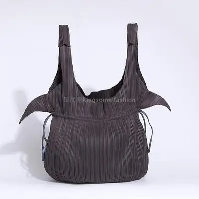 IN STOCK Miyake fold brand fashion ladies hand bag wrinkle drawstring cloth bag HOT SELLING