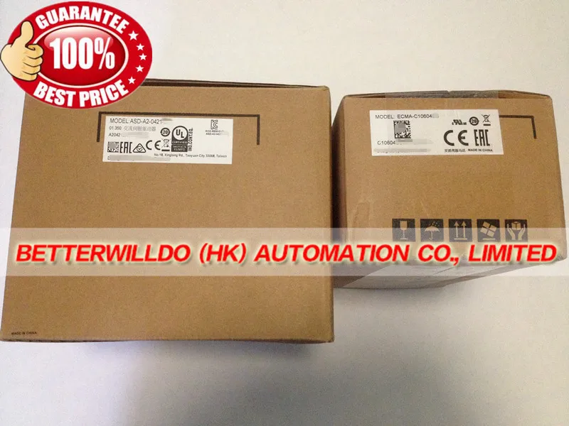 ASD-A2-0421-L + ECMA-C10604RS новые в коробке комплекты сервоприводов переменного тока 0 4 кВт