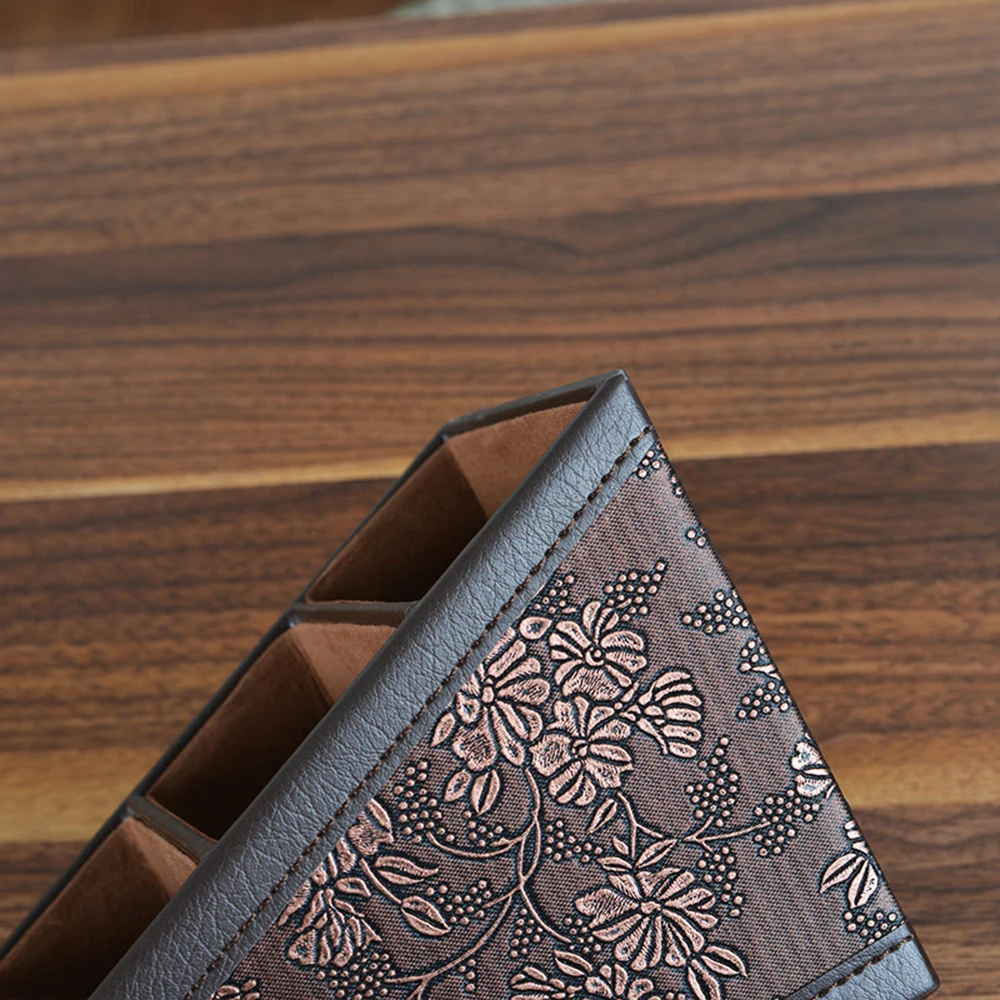 Роскошный Настольный органайзер из искусственной кожи с пультом дистанционного