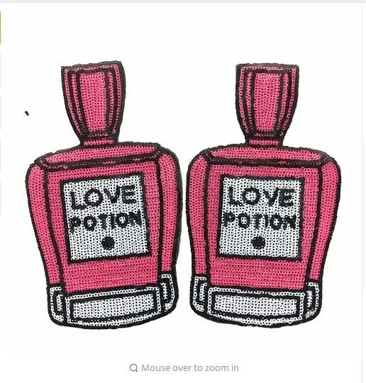 DD 2psPink Приворотное зелье духи BottlePatches для одежды термотрансфер патч термо плавкая