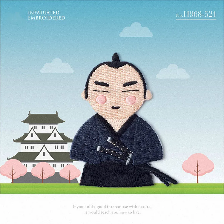 Набор из 2 милых самурайских кимоно для девочек вышивка нашивка одежды глажка