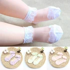 Носки с оборками; Кружевные дышащие хлопковые носки; Носки для маленьких девочек