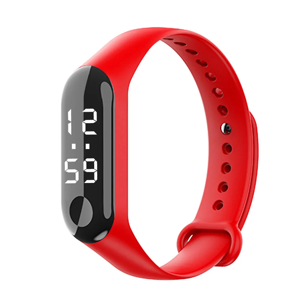 Red Стильные Детские часы цифровой светодиодный reloj спортивные часы Силикон унисекс наручные часы для мужчин и женщин детские часы Relogio Infantil montre enfant* A - Цвет: Red