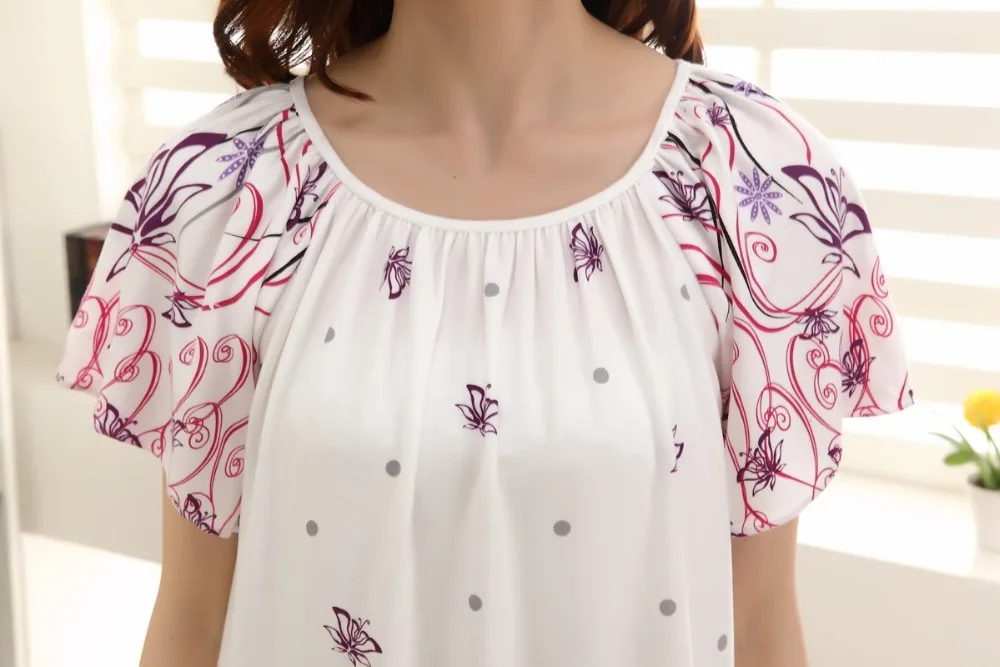 Женская летняя хлопковая ночная рубашка модель Q934 на весну 2023 - купить по