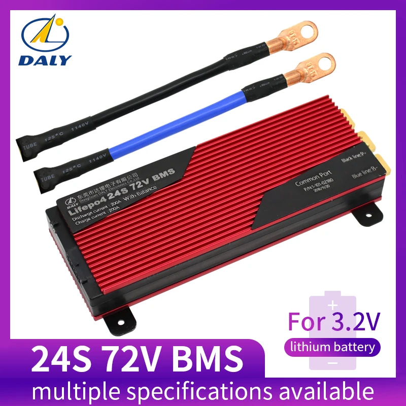 Daly 24S BMS 72V LiFePO4 система управления батареей BMS 80A 100A 120A 150A 200A с высоким током для литиевой батареи