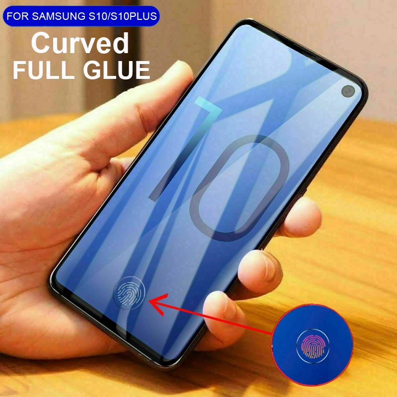 9 H полный клей изогнутый край защитный Стекло пленка для samsung Galaxy S10 плюс