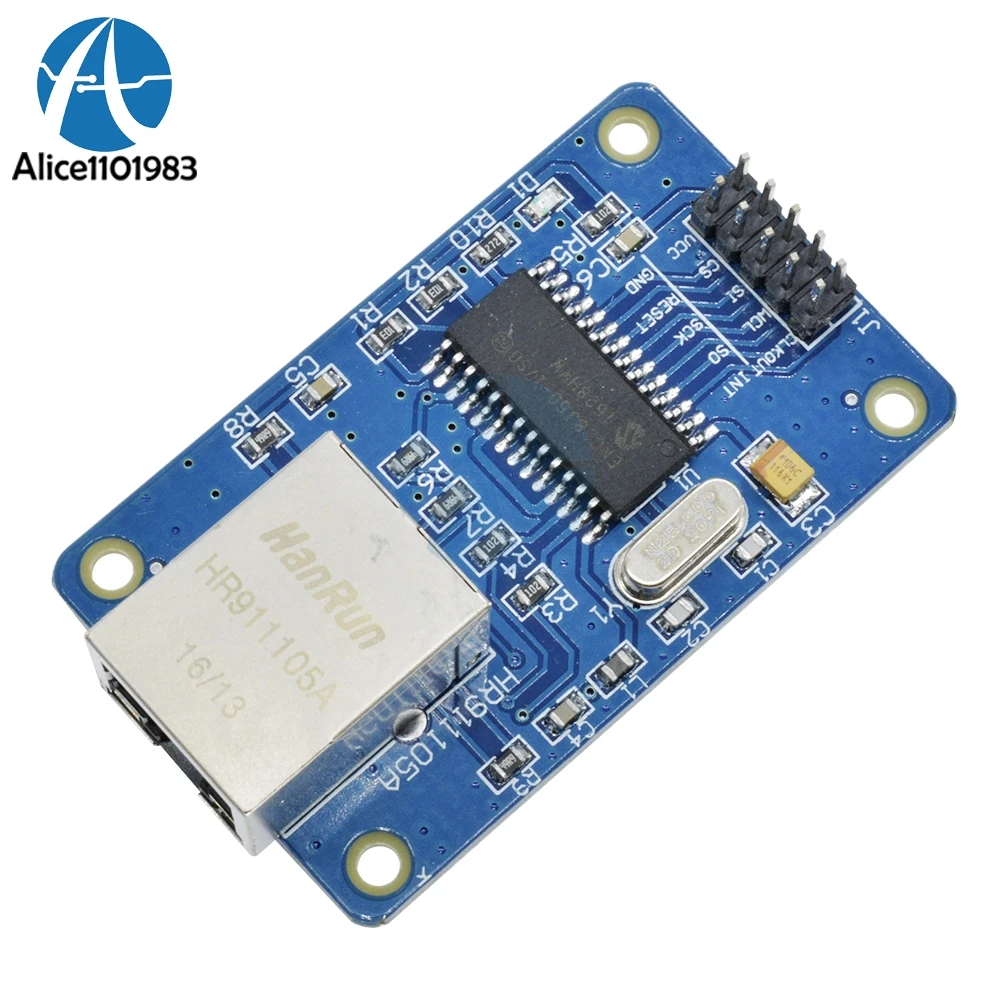 Сетевая плата ENC28J60 LAN Ethernet 25 МГц Кристальный AVR 51 LPC STM32 3 В|Интегральные схемы| |