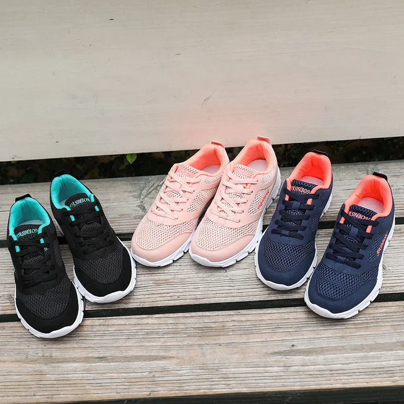 

MAISMODA Spring Summer 2018 Sport Shoes Sport Flats Shoes Sneakers Outdoor Breathable Women's Mesh Shoes YL128