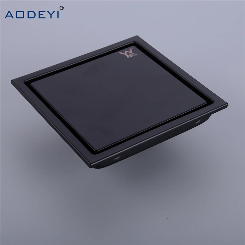 AODEYI Новинка слив для душа из нержавеющей стали черная сливная плитка ванной