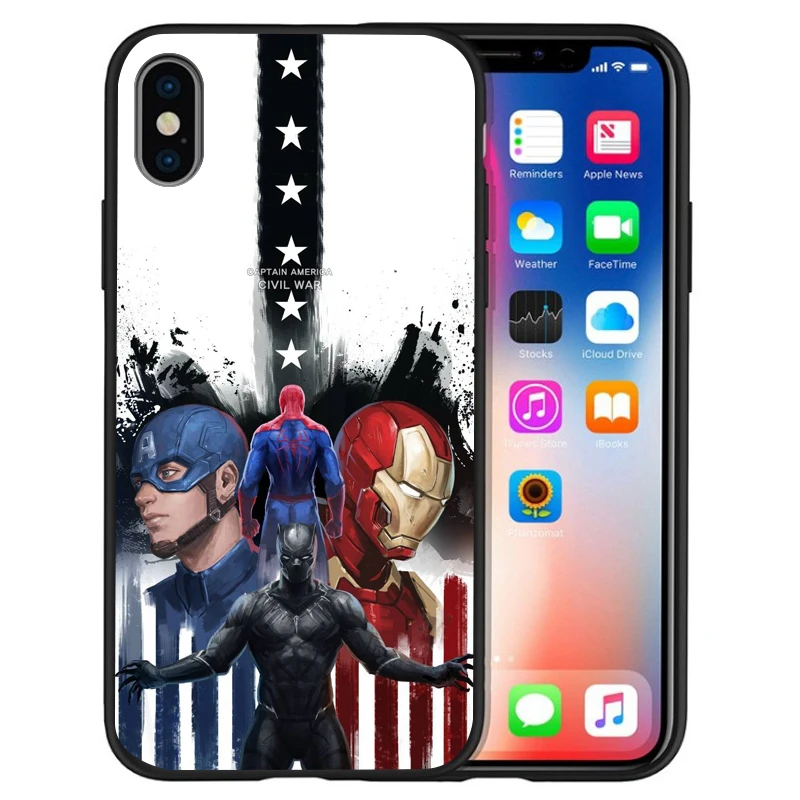 Чудо-яд Дэдпул Человек-паук Мягкий силиконовый чехол для iphone X XS Max XR 6 7 8 Plus 5S SE Черная защитная задняя крышка Fundas