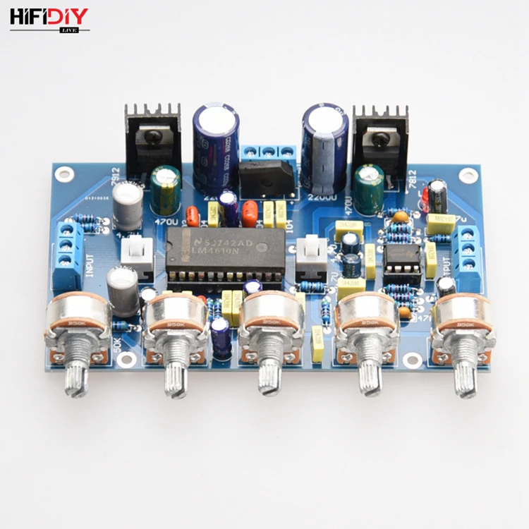 DIY HIFI аудио fever усилитель тональности доска LM4610 тон+ NE5532 Предварительный усилитель доска