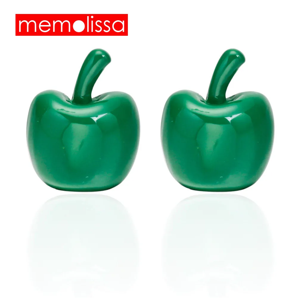 MeMolissa новинка дизайн Apple французские запонки для мужчин и женщин зеленые яблоко