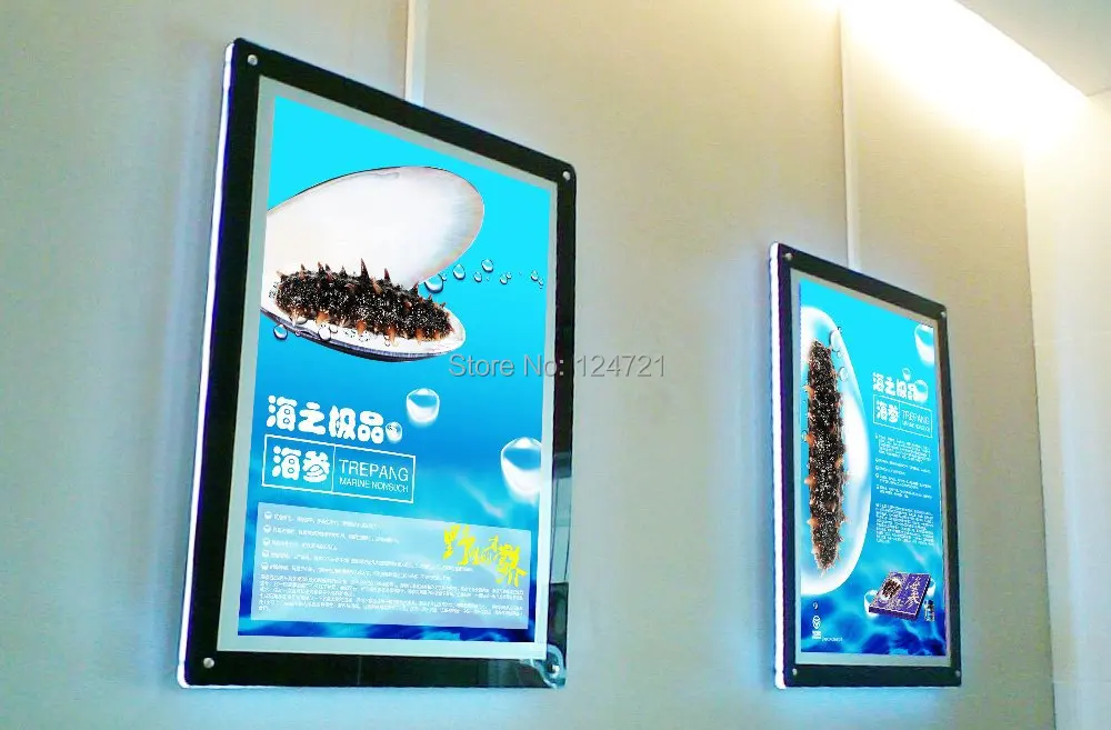 Настенная акриловая фоторамка LED a1 Магнитная ультратонкая световая рамка знак|box