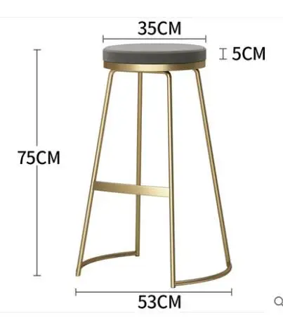Nordic Iron Art Household Bar Chair Modern Simple Bar Chair High Stand Bar Chair Bar Chair Beauty Bench