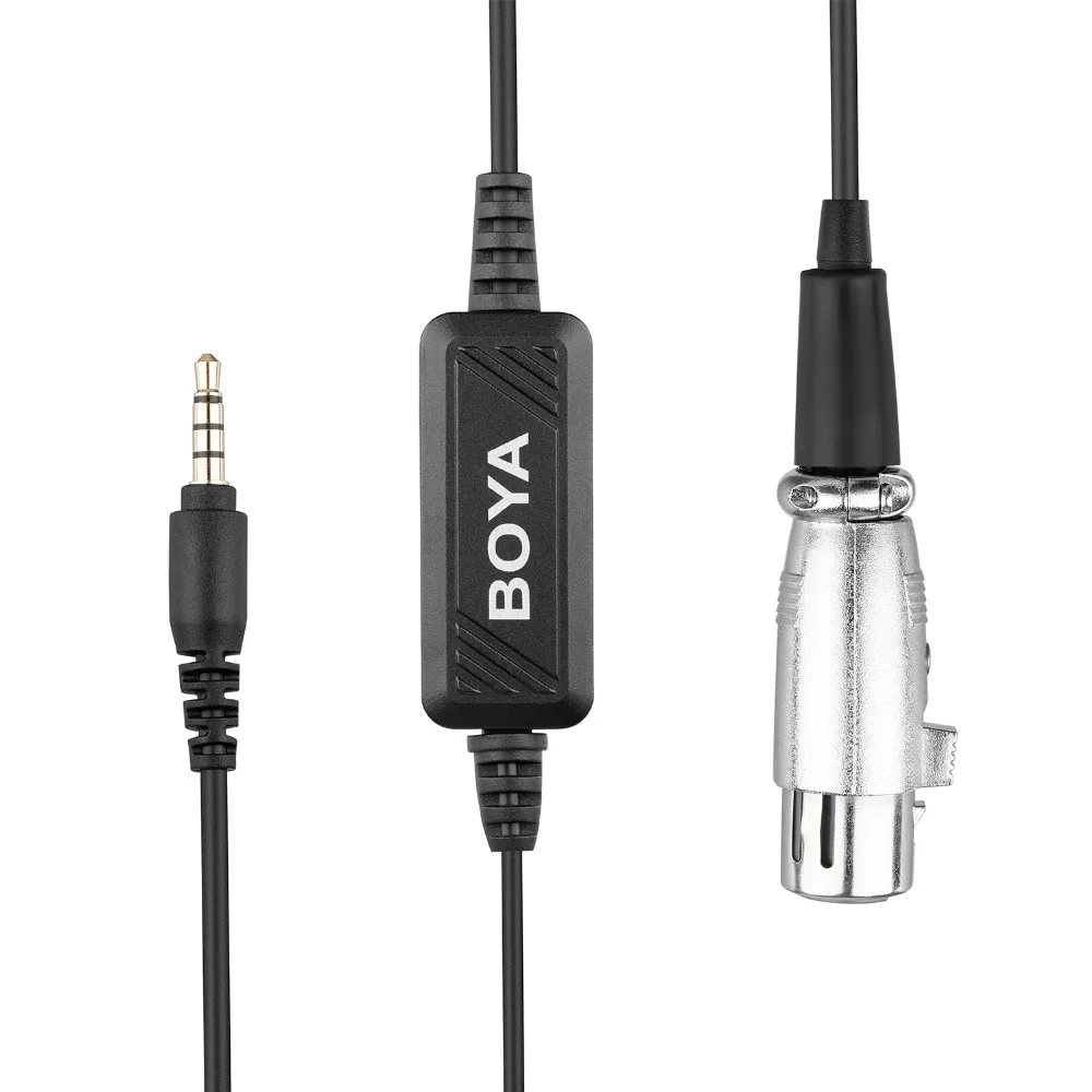 BOYA BY BCA6 3 5 мм к XLR вход микрофонный кабель адаптер со встроенным предусилителем