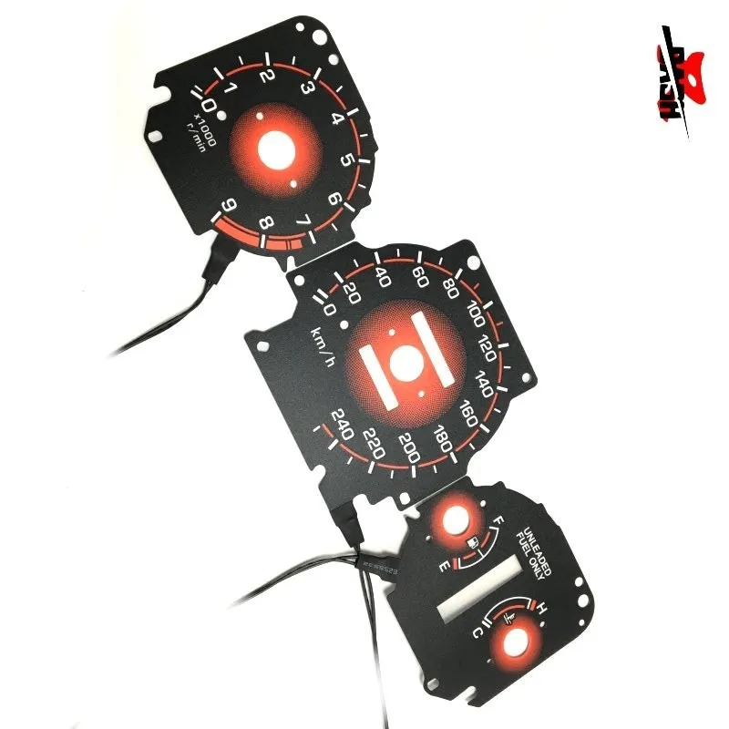 DASH EL Glow Gauge для Civic EK 1996 1999 манул автоматическая коробка передач обратная черная панель красная градация