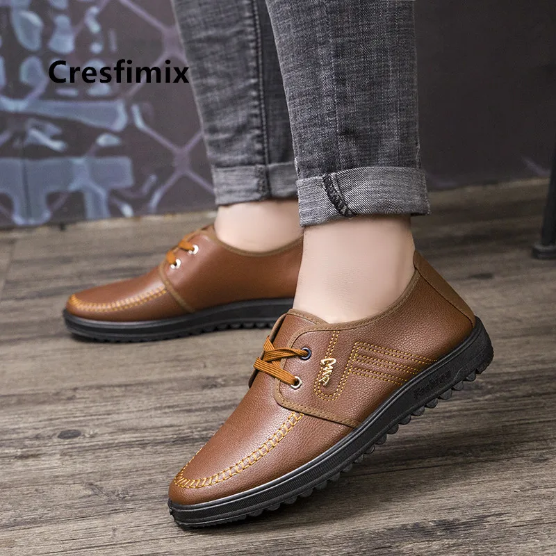 

Cresfimix/Мужская модная удобная Весенняя коричневая обувь; Мужская повседневная обувь черного цвета; Крутая женская обувь на шнуровке; chaussures ...