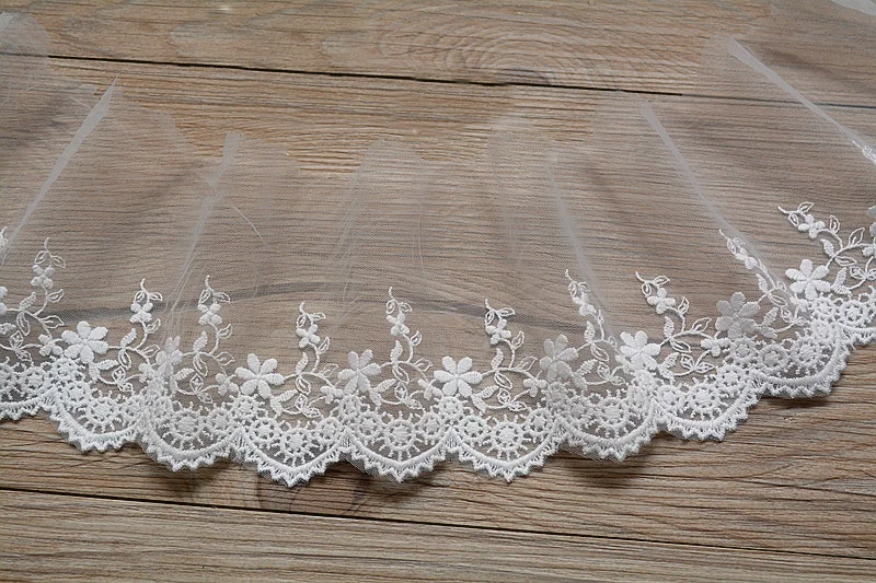 New Mesh Floral Embroidered Lace Trim Doll Clothes Fabric DIY Craft Width 10cm 5Yds/lot | Дом и сад