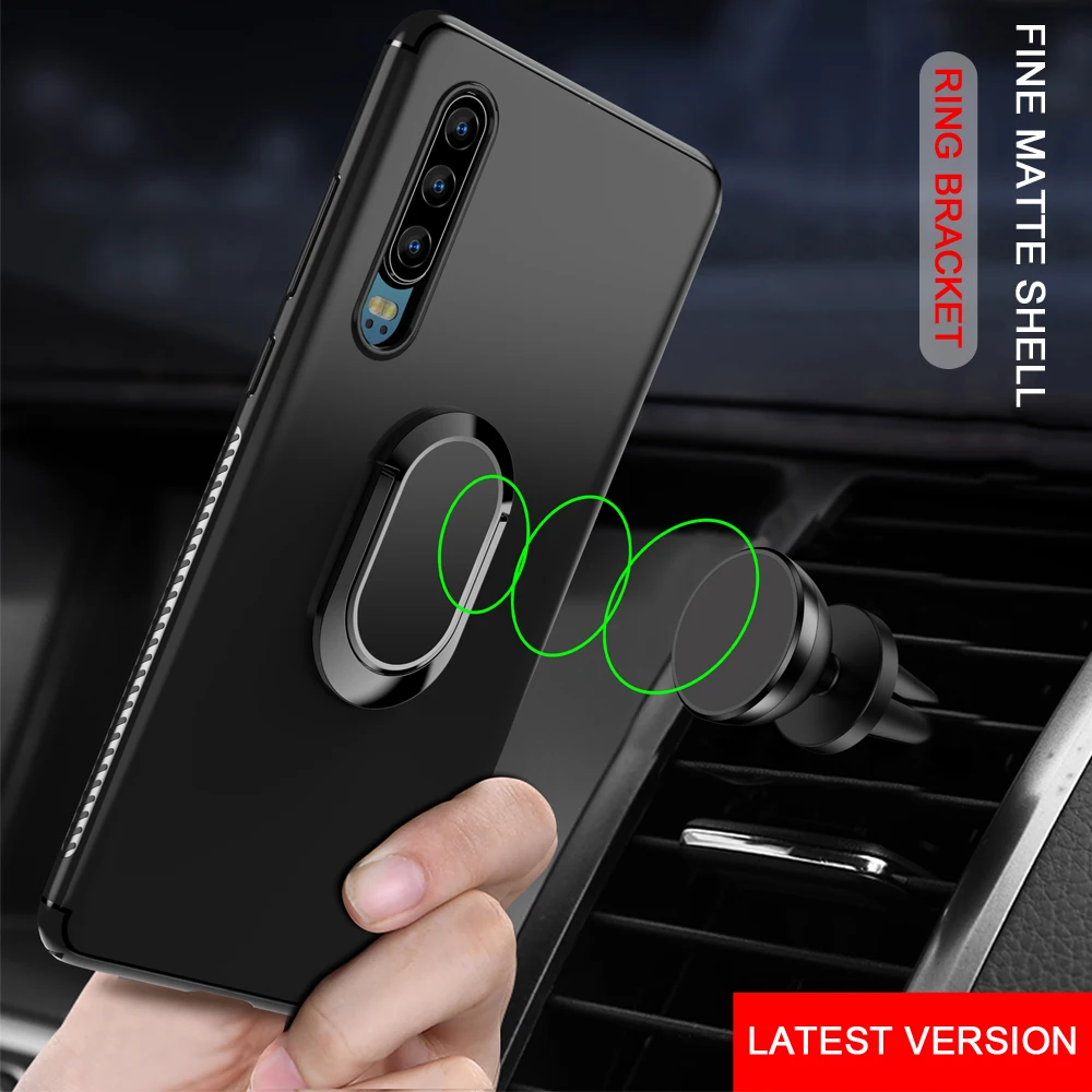 Чехол для телефона Huawei P20 Lite магнитный автомобильный чехол с кольцом держателем