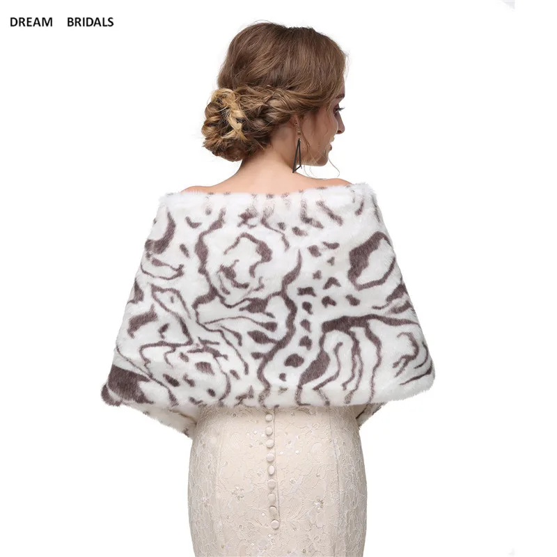 

2018 High Quality Wedding Accessories Faux Fur Bolero Women Shawls Wedding Bridal Wraps Winter Warm Solid Shawls