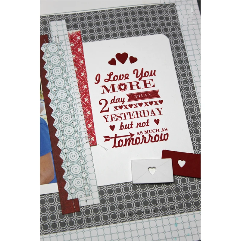 Love Heart Envelope Shape Metal Cutting Dies Stencil For Scrapbooking Album Embossing Decorative DIY Handcrafts Templates Model | Дом и сад