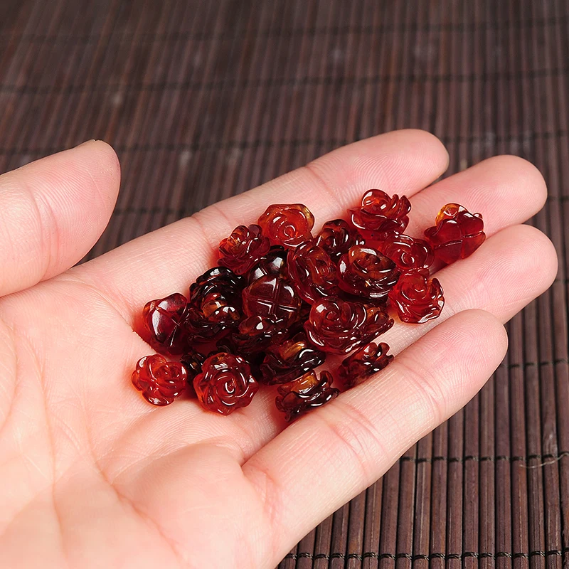 Ювелирные изделия ручной работы гранат Роза кольцо серьги аксессуары части не