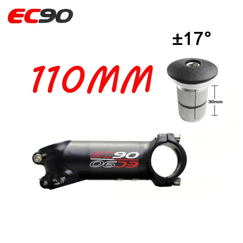 17 degrees-110mm EC90 6/17 градусов MTB дорожный велосипед стержень 60-120 мм 1-1/" насадка-расширитель для гарнитуры верхняя крышка руля велосипеда регулируемые Рули велосипеда - Цвет: 17 degrees-110mm
