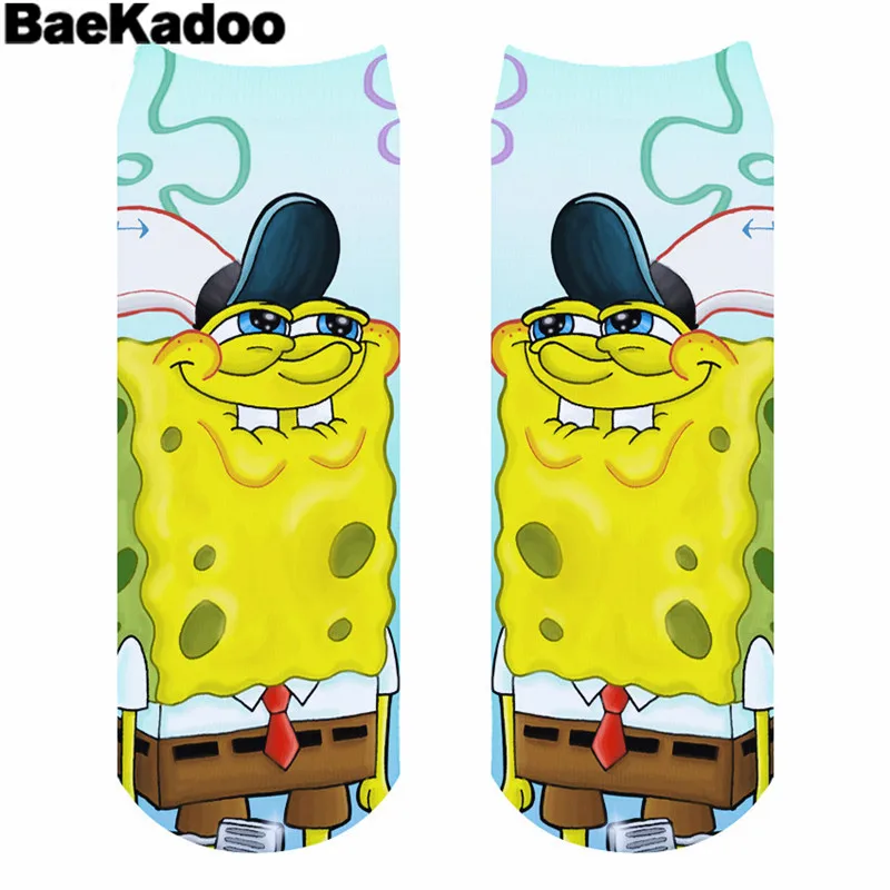 Baekadoo модные унисекс Повседневное хлопок 3D мультфильм печатных Носки для девочек