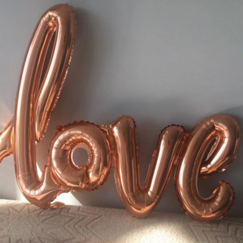 Фольгированные воздушные шары с надписью LOVE Siamesed красное сердце воздушный шар