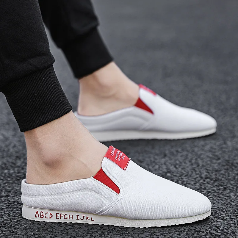 red shoe men Мужская повседневная обувь без шнуровки; Роскошная Брендовая обувь высокого качества; коллекция года; кожаные тапочки; лоферы; Летние полуботинки для мужчин - Цвет: red shoe men