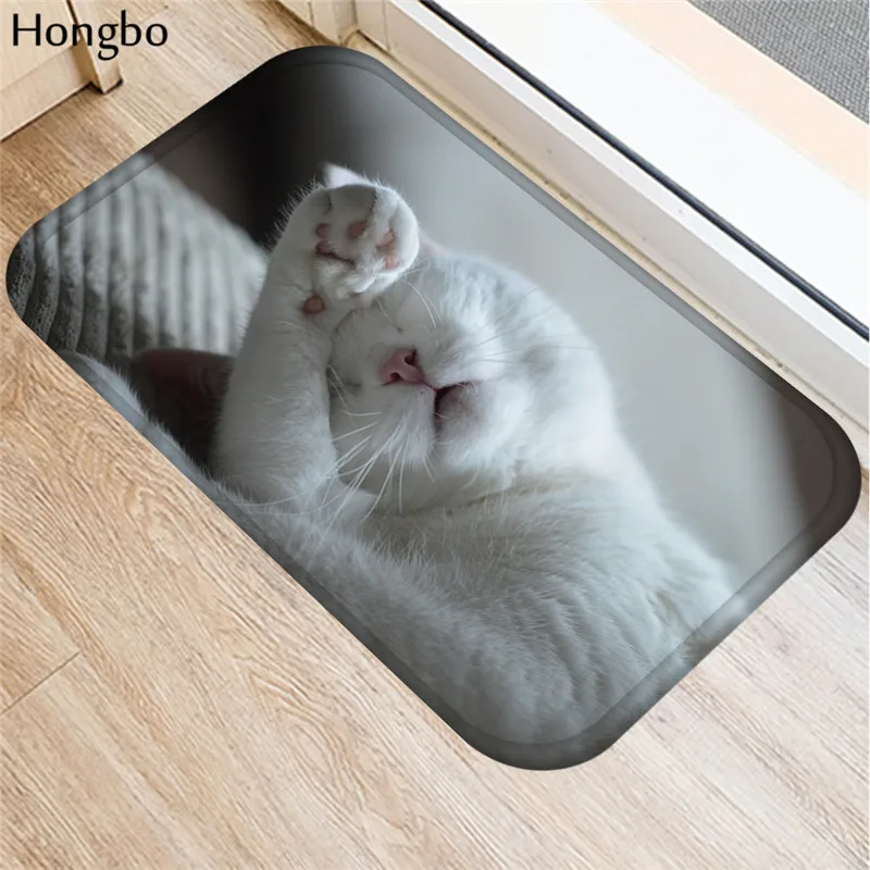 Hongbo Kawaii Добро пожаловать, коврики для ванной комнаты с изображением кота, кухонные коврики, коврики для гостиной, противоскользящие