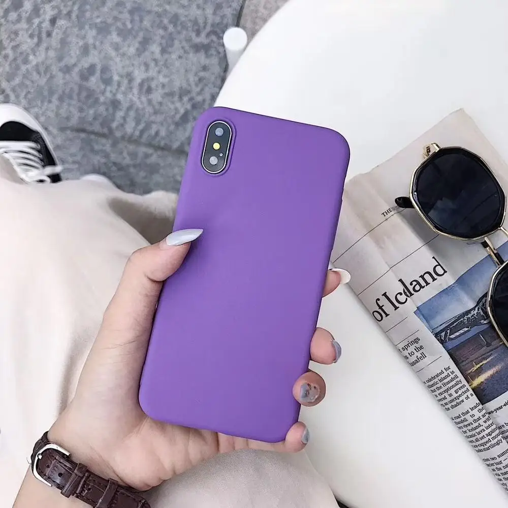 PP Роскошный песчаник матовый Силиконовый чехол для SamSung Galaxy S6 S7 Edge S8 S9 S10 Plus S10E Note 3 4 5 8 9 Мягкий Нескользящий чехол Fundas - Цвет: PP