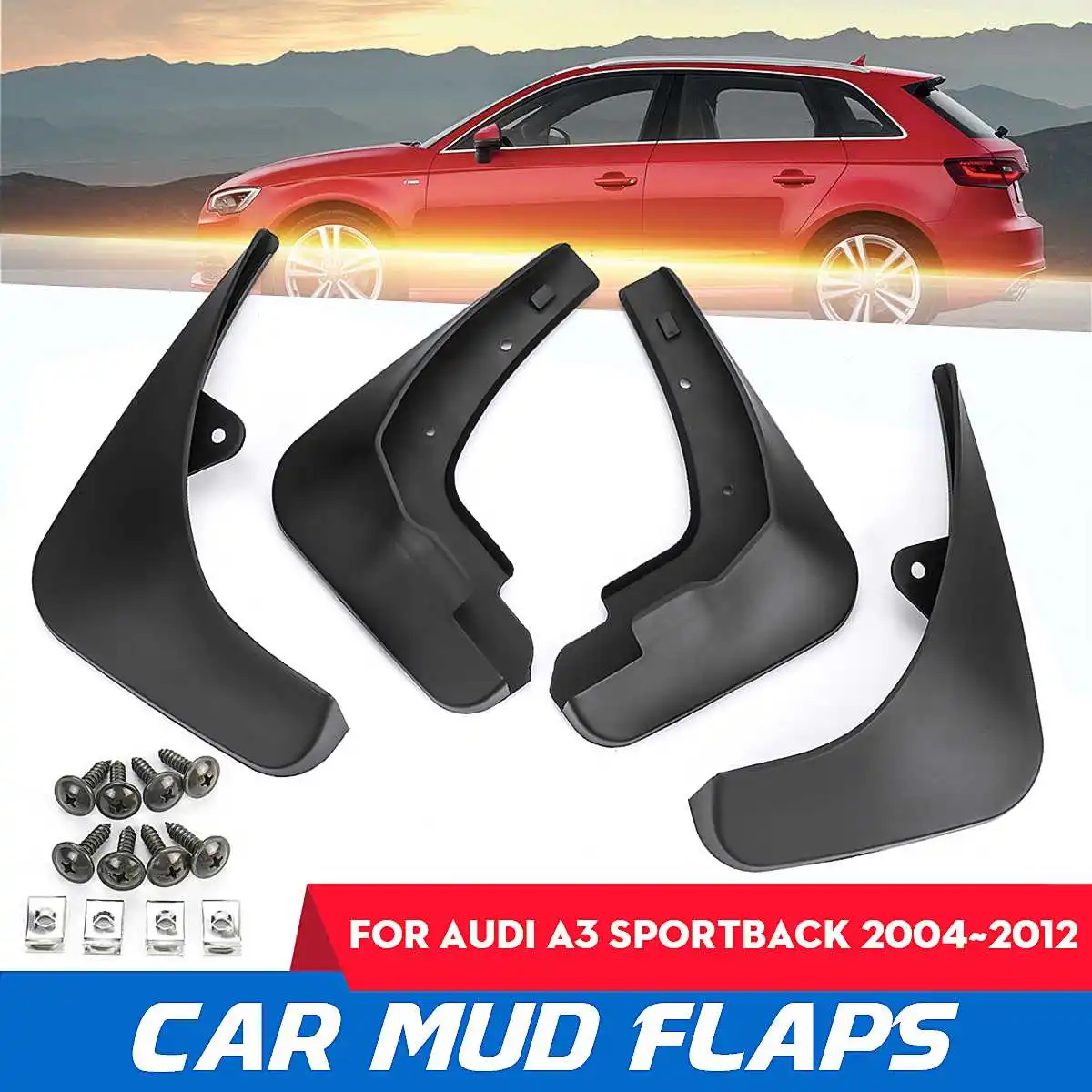 Брызговики автомобильные для Audi A3 Sportback 2004 2005 2006 2007 2008 2009 2010 2011 2012 брызговики