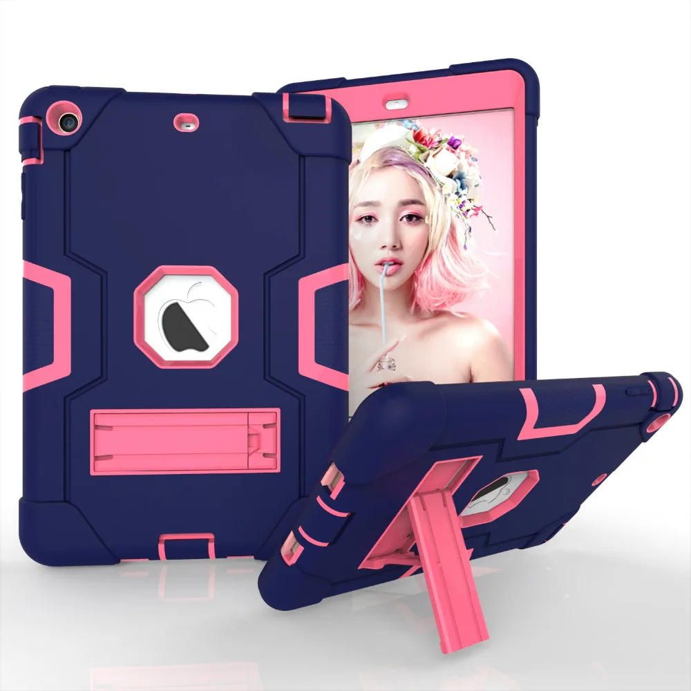 Мягкий силикон + PC дети Безопасный противоударный чехол для Apple Ipad Mini 1 2 3 7 9 дюймов
