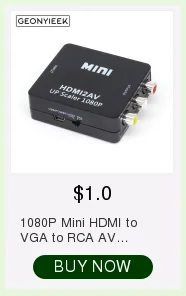 1080P мини HDMI к VGA к RCA AV композитный адаптер конвертер с 3,5 мм аудио кабель VGA2AV/CVBS+ аудио к ПК HDTV конвертер