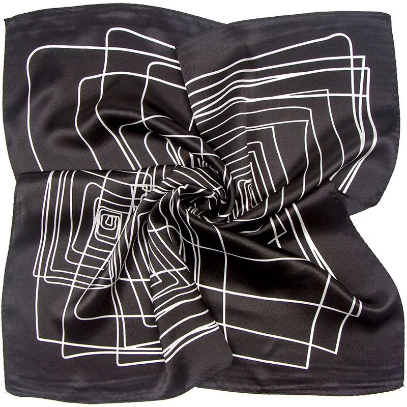 Высокое качество чистого шелковый шарф для женщин бандана женский волос Топ