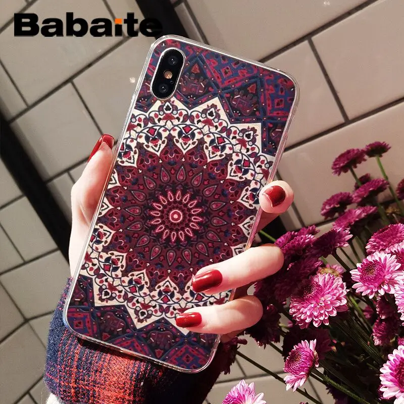 Мягкий чехол для телефона Babaite с изображением цветов Мандалы На Заказ iPhone X XS MAX 6 6S
