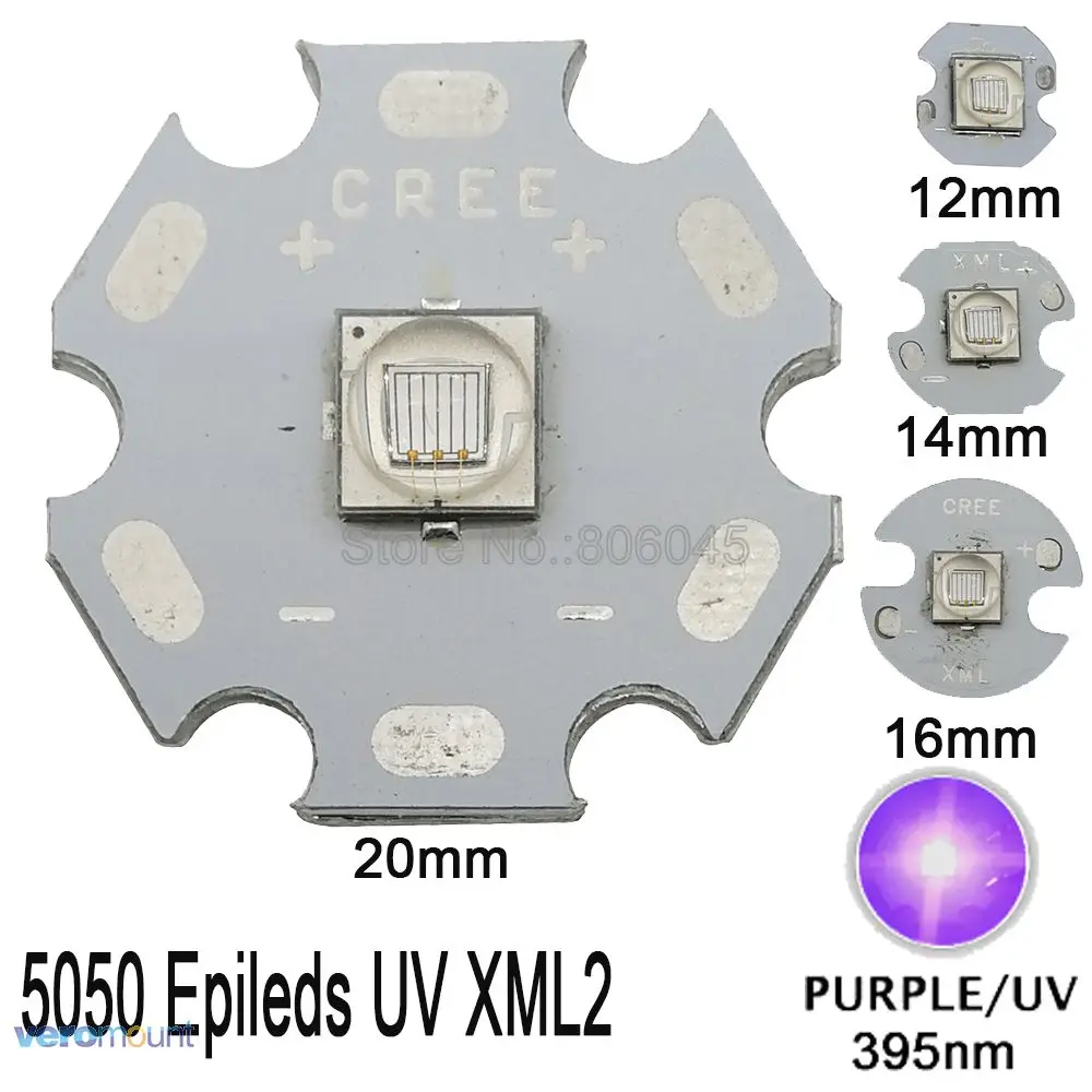 Epileds 5050 8 Вт УФ Фиолетовый 395NM 400NM светодиодный излучатель лампа светильник 3 4 V 2500mA