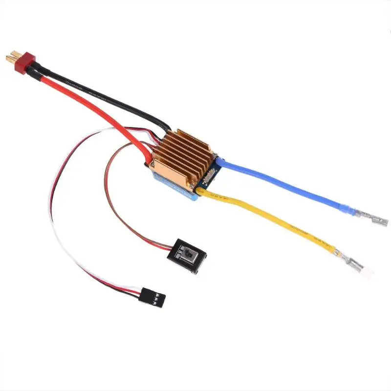 without cooling fan OCDAY 5-13V 320A Водонепроницаемый 3S 60A матовый мотор ESC электронный регулятор скорости для 1/10 RC автомобиля - Цвет: without cooling fan
