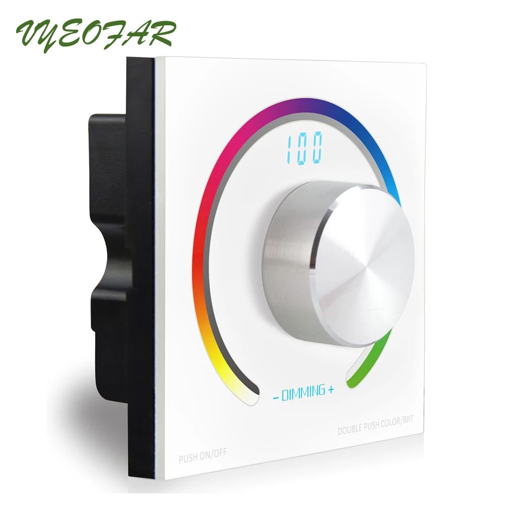 Контроллер светодиодной RGB ленты DC 12 В вход 4A* 3CH 12A 144 Вт Выход настенный цифровой дисплей 5050 3528 Светодиодная лента RGB контроллер