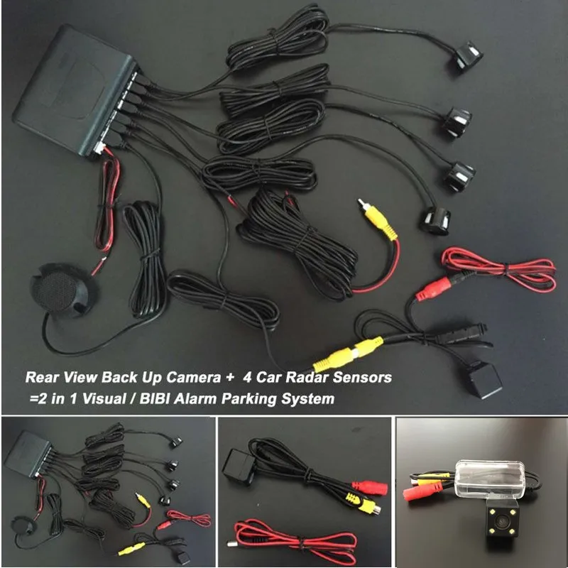 Парковочные радар-датчики + Автомобильная резервная задняя камера = 2 в 1