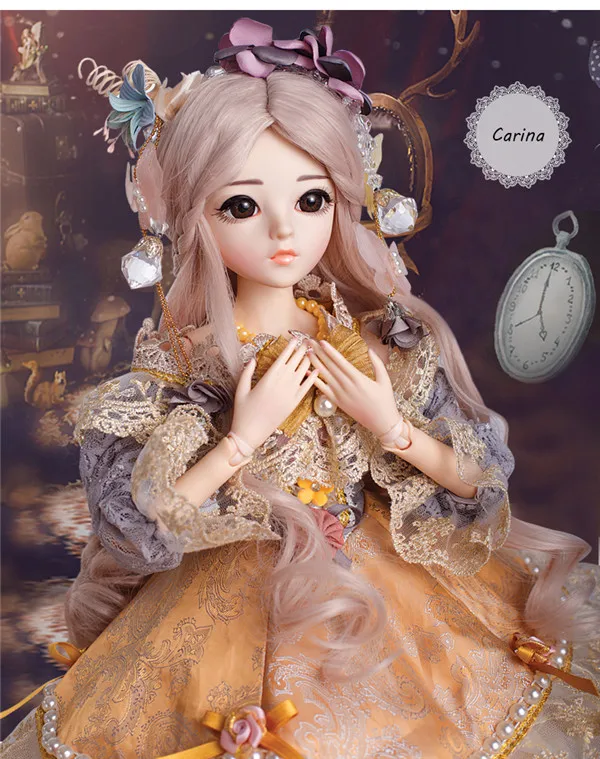 Роскошные куклы Jimusuhutu-Doris, 60 см, SD BJD, модные куклы для девочек, 1/3, набор из смолы с шариковым шарниром, красивая кукла для девочек, сюрприз, подарок для девочки - Цвет: S6 Carina